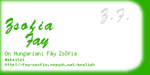 zsofia fay business card