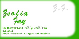 zsofia fay business card